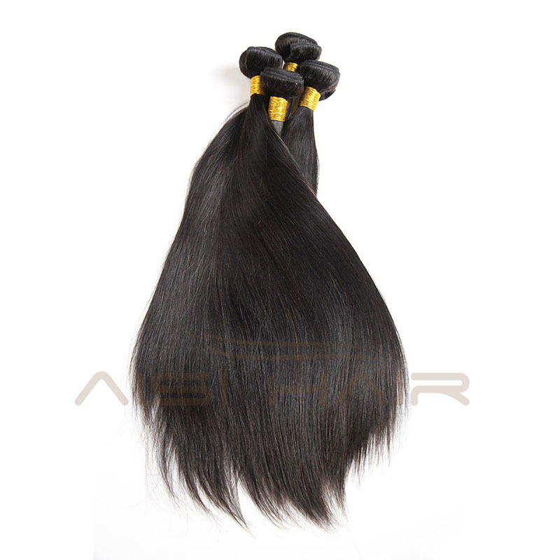 Aisi Hair Brazilian Human Hair Bundle Weave Natural Color 100%  Straight Human Hair Extension Weave Double Drawn Double Weft
