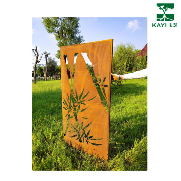 Metal laser cut panels -Bamboo