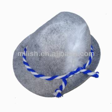 Traditional Tyrolean Bayern German Bavarian felt top Hats Supplier in China MA01B