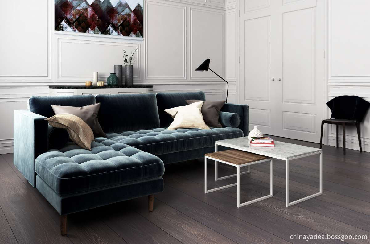 Luca Sectional_Vintage Velvet Solstice_Lifestyle Luca Sectional_Vintage Velvet Solstice_Lifestyle
