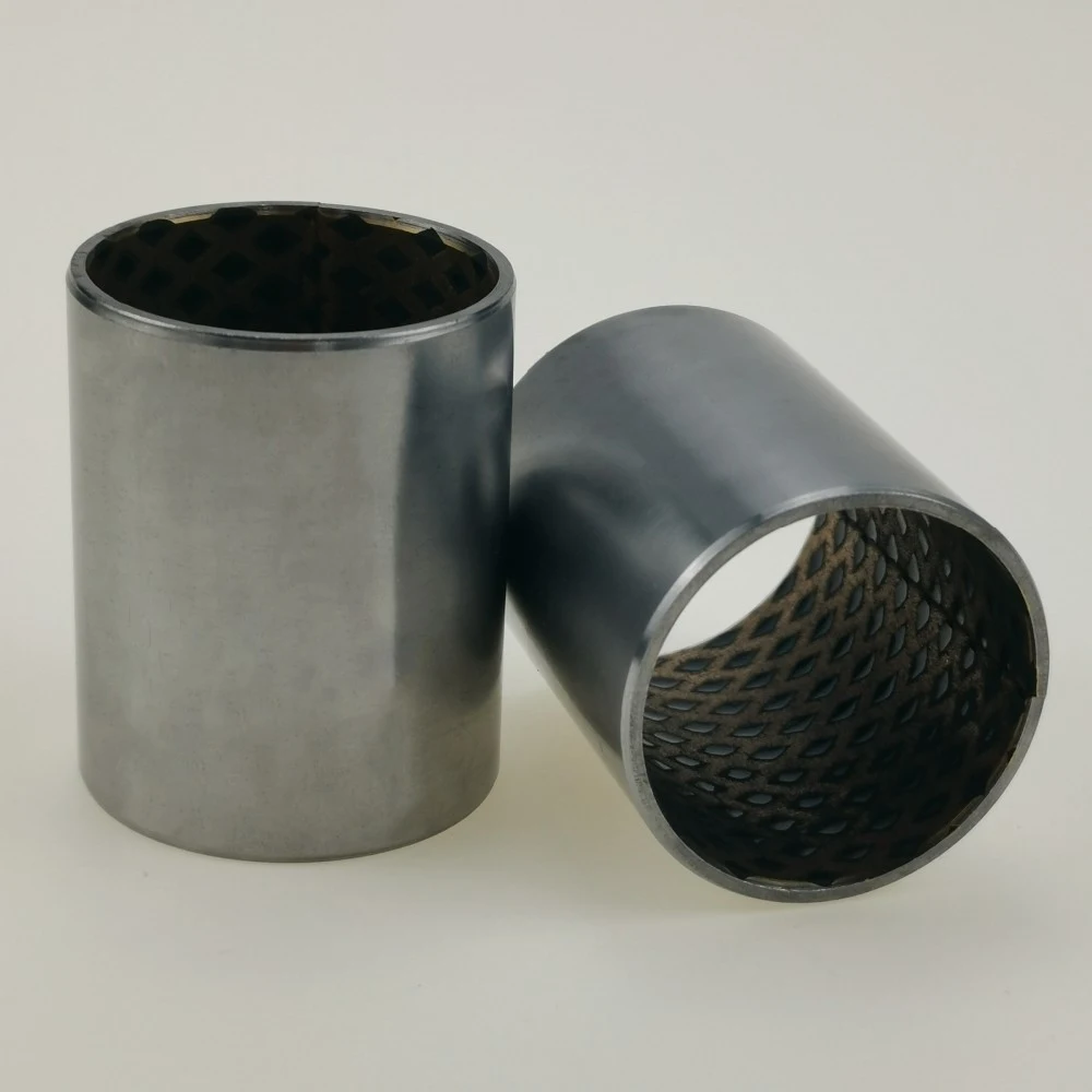 Customize Steel Base Copper Alloy and Graphite Sleeve Machinery Bimetal Bushing.