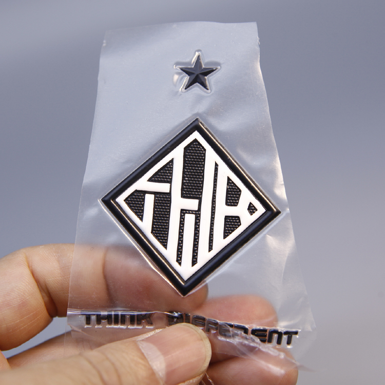 Custom Embossed 3D Brand Name Logo Heat Transfer Patch