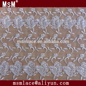 2015 new design allover tulle lace embroidered fabric