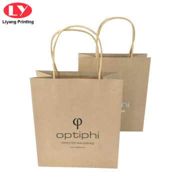 Custom Biodegradable Kraft Paper Bag with Twisted Handles