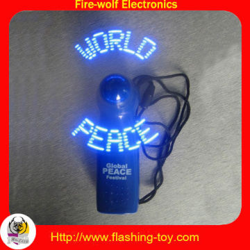 Portable Color Led Customized Flashing Mini Programmable Message Fan