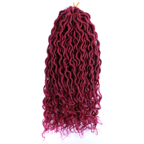 Bug 20inch 75g 24strands Wholesale  Soft Locs Waves Curly Synthetic Extensions Braids Weaves Braid Faux Locs Crochet Hair