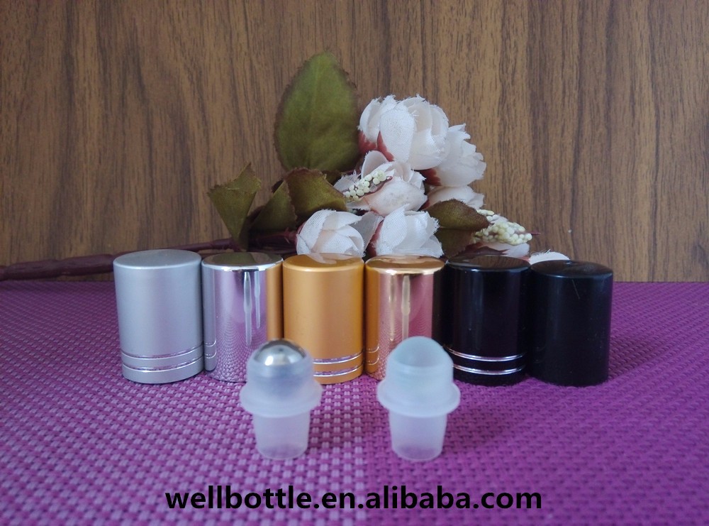 in stock matte black 10ml roll on glass bottle with roller ball for perfume deodorant