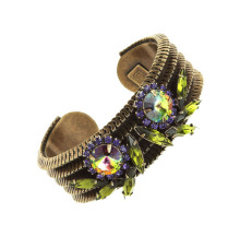 Hot-selling with colorful crystal wide thread bangles indian