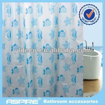 Polyester short shower curtain