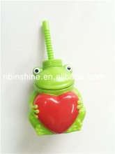 Cute Plastic Children water bottle , heart shape water bottle , frog shape water bottle
