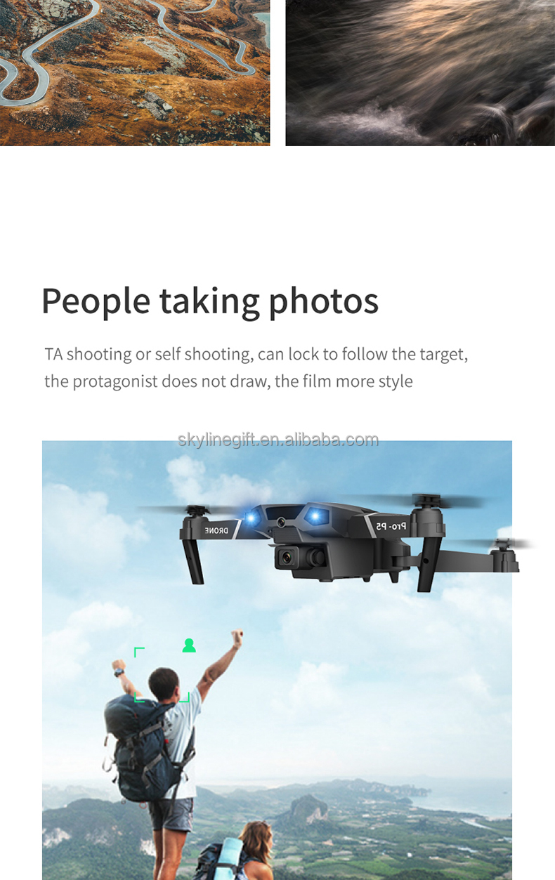 2021 New P5 Pro Drone 4k HD Dual Camera Visual Positioning WiFi Fpv Mini Drone Height Preservation Rc Quadcopter Gifts Toys