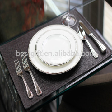 Luxury leather dining table floor mats