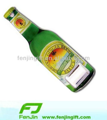 manufacture metal bottle shape opener with logo