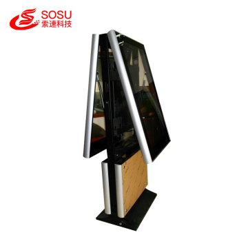 55" Duals creen lcd kiosk digital signage