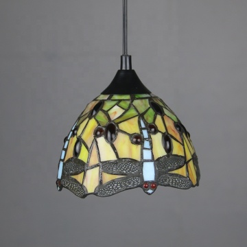 Tiffany Style Dragonfly LED Chandelier Lamp