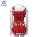 Aangepaste rode cheerleading kleding jeugd gejuich uniform