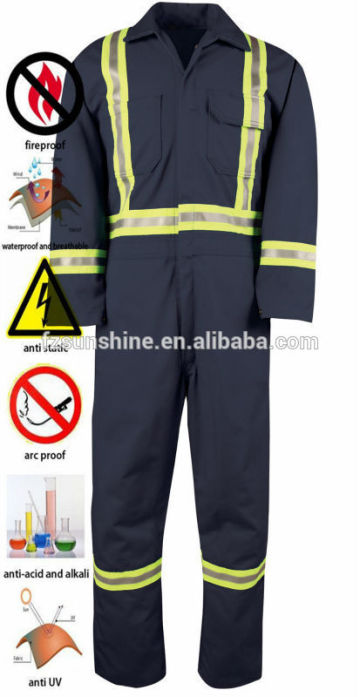 2016 Fireproof Oil Field Coveralls dubai with reflector