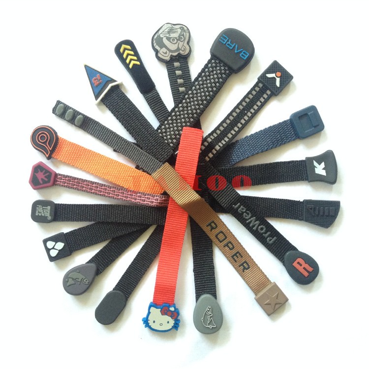 Zipper Slider 3D Custom Tag PVC Zipper Puller For Garment