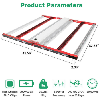 Luz de la barra de cultivo de cultivo completa de 720W plegable.