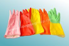 Non Lined, Flocklined Latex Household Glove, Durable Latex Household Gloves For Industrial, Domestic Cleaning