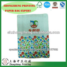 FOOD GRADE! printed paper bags for brand food/paper food packing bags/kraft paper bread bags
