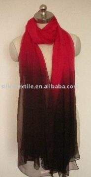 hand painting dip dyed silk crinkle scarf