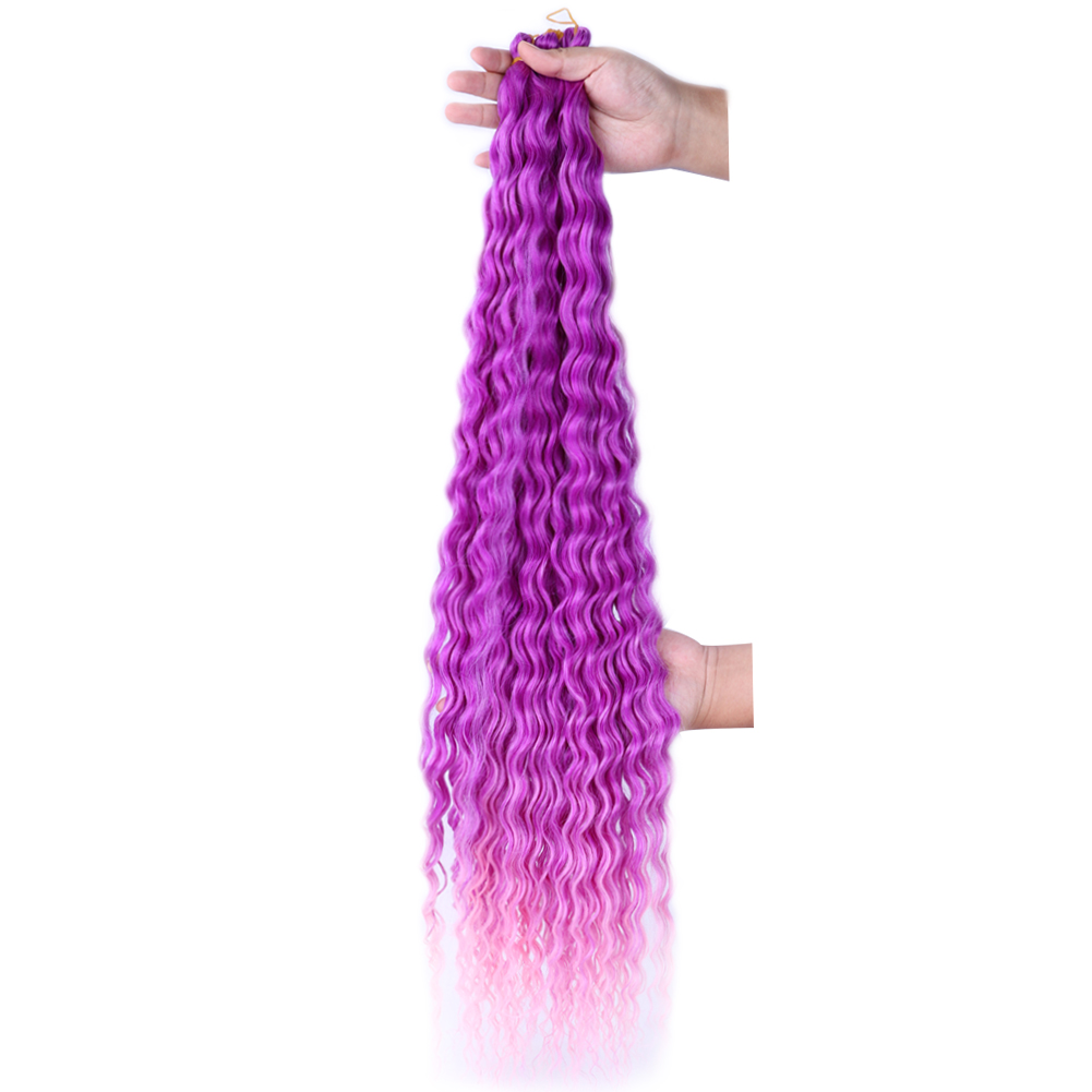 Hot sell Hair 30Inch 100G  synthetic deep wave twist hair extension wavy deep curly braids crochet hair deep twist