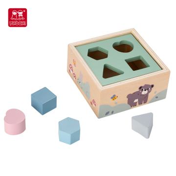 Colorful Educational Shape Sorting Cube Blocks for Baby Games