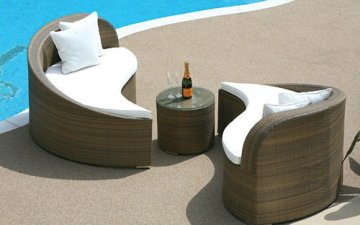 2011 high class garden rattan chaise longue