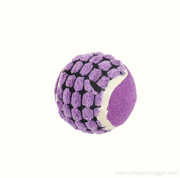 hot-sell eco-friendly plush tennis ball dog chew toy