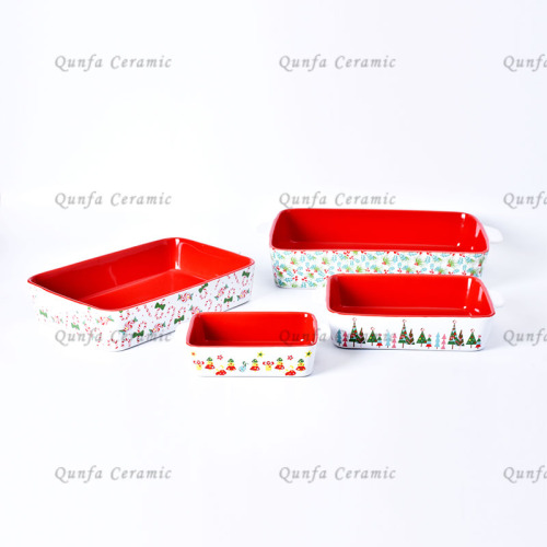 Conjunto de 4 Rect Bakers para Navidad