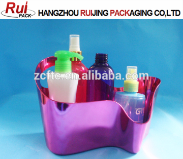Fancy plastic mini bathtub container for bath products container,hot sale cosmetic products storage container