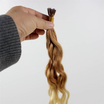 I tip ombre natural curly hair extensions