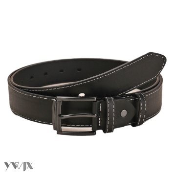 Trendy Black Leather Look Belt for Women