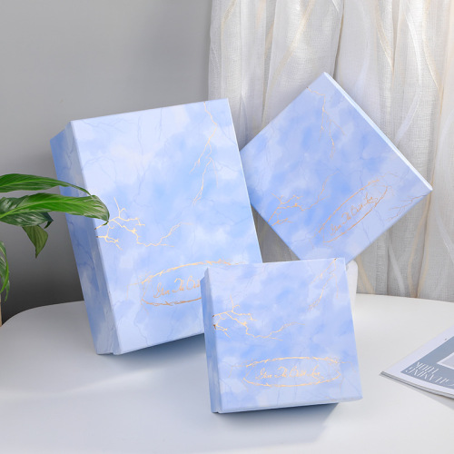 Boîte cadeau parfumée à imprimé en marbre personnalisé