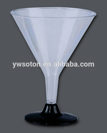 6oz clear disposable plastic martini glasses