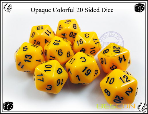 Opaque Colorful 20 Sided Dice-2