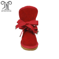 Meninas Crianças Inverno Alta Botas Impermeáveis ​​Vermelho