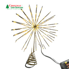 LED Lighted Tree Topper Iron Shaped Starburst Star for Christmas