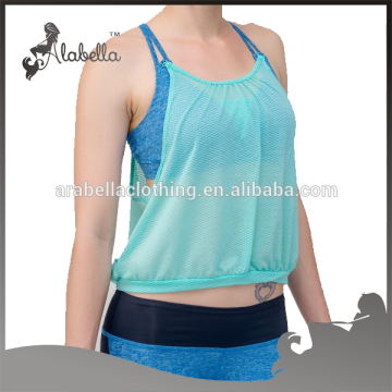 Latest tops designs girls cool summer mesh tops