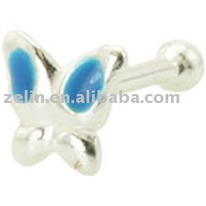 blue butterfly nose piercing jewelry