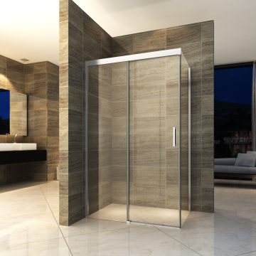 Modern Style BL-703 Frameless Sliding Shower Enclosure with Soft-Close and 8mm Tempered Glass