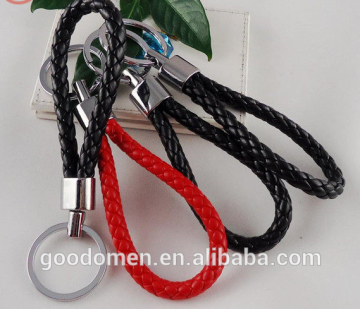 embossed custom car rope leather keyring keychain