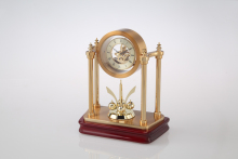 Mini Metal Skeleton Clock with rotating pendulum K5003G