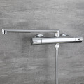 Wall mounted double hole mixer with hand shower