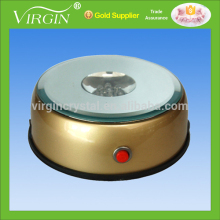 Hot rotating LED light base, round plastic lighting base for crystal gift decoration