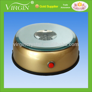 Hot rotating LED light base, round plastic lighting base for crystal gift decoration