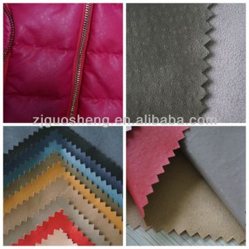 soft hand-feeling pu artificial suede leather for jackets