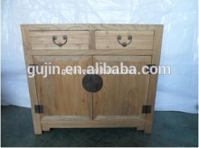 CHINESE COUNTRY NATURAL FURNITURE 2 DRAWER 2 DOOR SIDEBOARD BUFFET