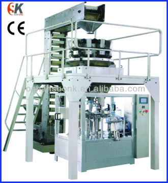 bag given vertical rotary packaging machine